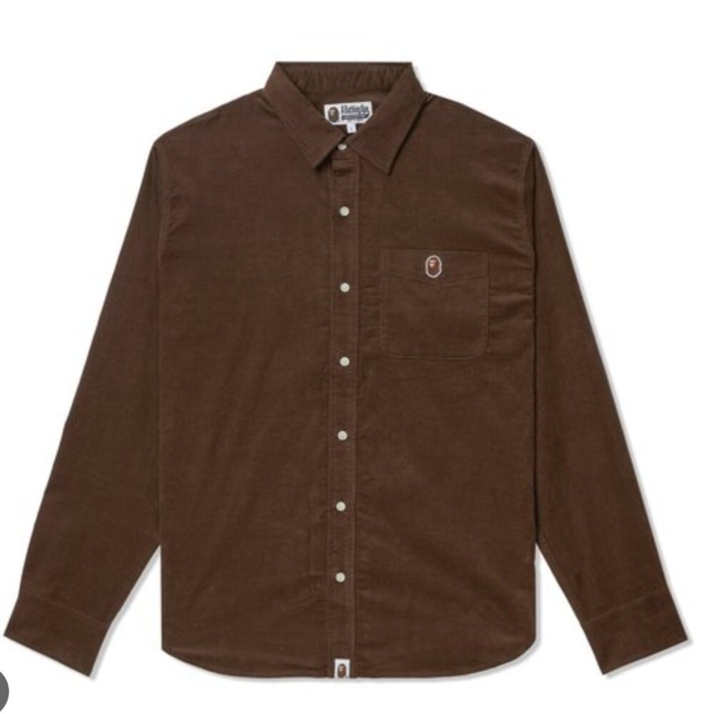 A bathing ape cordaroy shirt NWT